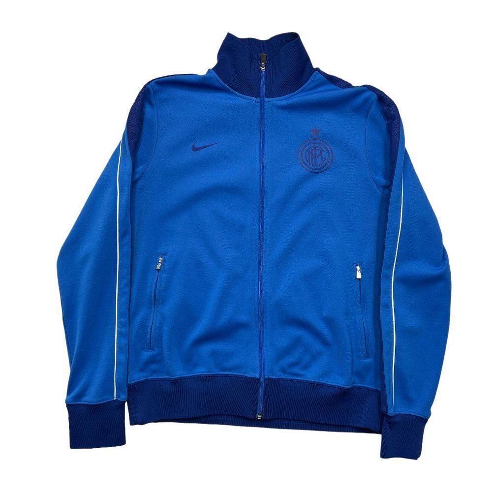 Nike Track Jacket Men's Large Blue Inter‎ Milan 2014 Football Soccer Full Zip